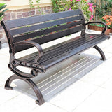 Garden Bench, Outdoor Benches, with Anti-Rust Metal Powder Coated Frame - Photo 6