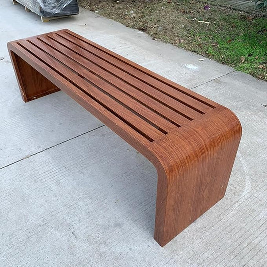 Modern Outdoor Benches Weatherproof Backless Front Porch Bench Metal Garden Benches for Outdoors Sturdy Steel Frame Patio Benches for Outdoors, Backyard, Lawn(Metallic,120cm(47.24in))