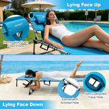 Backpack Sun Tanning Chair with Face Hole & Beach Table - Photo 6