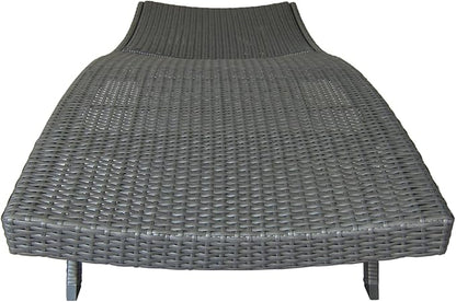 Christopher Knight Home Arthur | Outdoor Wicker Chaise Lounges | Set of 2 | in Grey