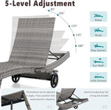 LUMISOL Patio Wicker Chaise Lounge Chairs Set of 2 - Photo 4