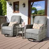 HOOOWOOO Patio Furniture Set, 3 Pieces Outdoor Conversation Set - Photo 1