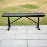 4FT Metal Park Bench for Outside, All-Weather Thermoplastic Coating Outdoor Bench with Anchor - Photo 3