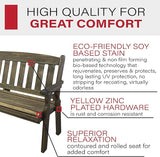 Amish Casual Outdoor Heavy Duty 800 LB Mission Pressure Treated Garden Bench(4 Foot, Dark Walnut Stain) - Photo 4