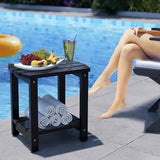 Adirondack Side Table, Double Outdoor Side Tables 18" Solid End Tables - Photo 2