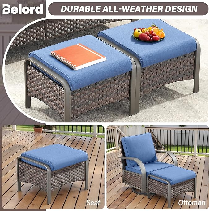 Belord Patio Furniture Set with Fire Pit Table - 50000 BTU Propane Fire Pit - Photo 9