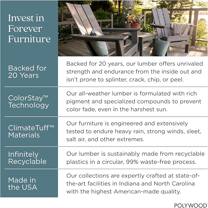 POLYWOOD Vineyard 48" Outdoor Patio Bench, Green - Photo 10