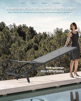 Aluminum Outdoor Lounge Chairs Set of 2 - Photo 4