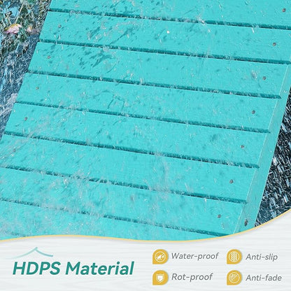 Pool Lounge Chairs Set of 2 - Anti-Floating HDPS Design for Pools & Backyard Sun Decks, Weighted Pool Chairs and Lounges for Poolside or Outside, Includes Headrest, Aruba Blue