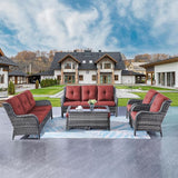 Rilyson Wicker Patio Furniture Sofa Set - 7 Piece Rattan Outdoor Patio Sectional Conversation Sets with 2 Sofa - Photo 8