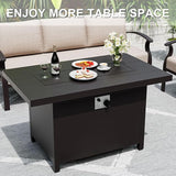 Gotland Aluminum Patio Furniture Set, Metal Outdoor Furniture with 45’’ 55 - Photo 7
