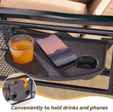 3 in 1 Outdoor Porch Swing with Adjustable Canopy, 3 Seat Outdoor Swing for Adults - Photo 7