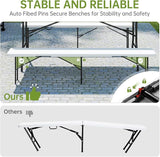 Real Relax 6 feet Plastic Folding Bench with Carrying Handle & Lock - Photo 7