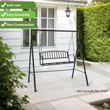 Zimtown Outdoor Swing Frame, Porch Swing Stand, Weatherproof Powder-Coated Metal, 450 lbs Weight Capacity - Photo 6