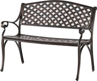Christopher Knight Home Eastwood Antique Copper Cast Aluminum Bench
