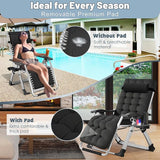 Slsy Zero Gravity Chair, Reclining Lounge Chair with Removable Cushion & Tray for Indoor and Outdoor - Photo 5