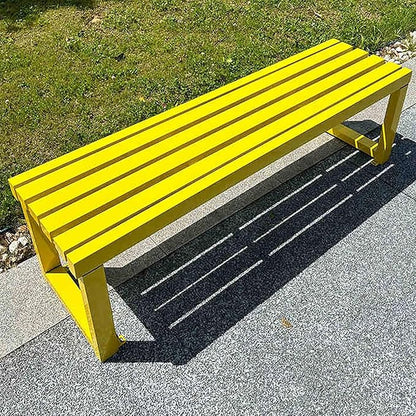 Outdoor Metal Garden Bench - Weatherproof Park Bench for Lawn, Patio, and Yard - Supports up to 800 Pounds, 47 Inch Length