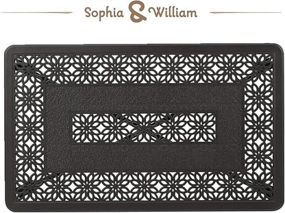Sophia & William Patio Coffee Table Rectangle, Modern Outdoor Cast Aluminum Coffee Table 38.6" L x 23.0" W x 18.9" H, Brown