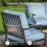 Metal Patio Chairs Set of 2 with 5.75" Extra Thick Cushion - Photo 5