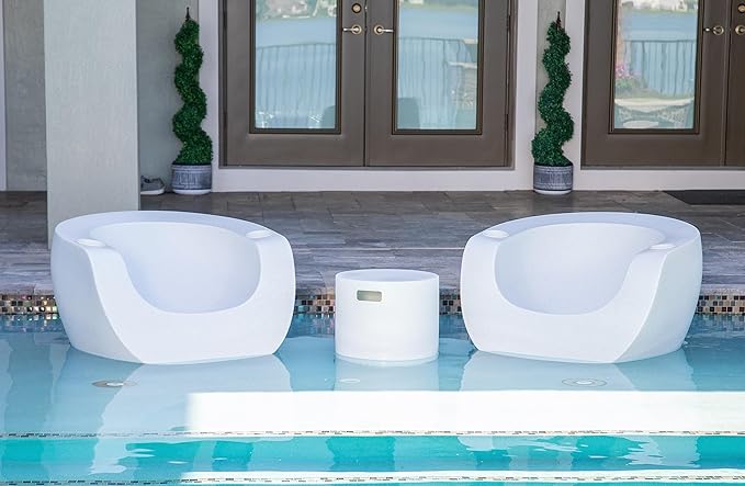 Tenjam Moon Chair in Pool Lounge Chairs for Sun Shelf Set of Two - Photo 1