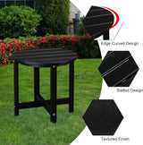 Vasitelan Patio Adirondack Side Table, Double Outdoor Side Table, Poly Lumber end Table, Weather Resistant for Indoor - Photo 8