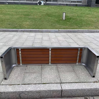 Metal Garden Bench, Patio Benches for Outdoors, Outside Backless Park Bench, 2-3 Seater Front Porch Benches, for Balcony, Park, Lounge(Gray,150cm/59in)