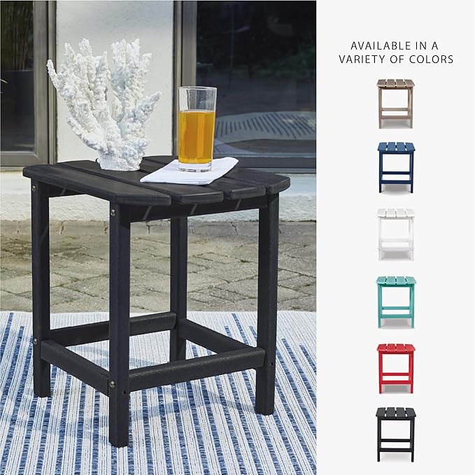 Signature Design by Ashley Sundown Treasure Modern Weather Resistant Outdoor End Table, Black - Photo 7