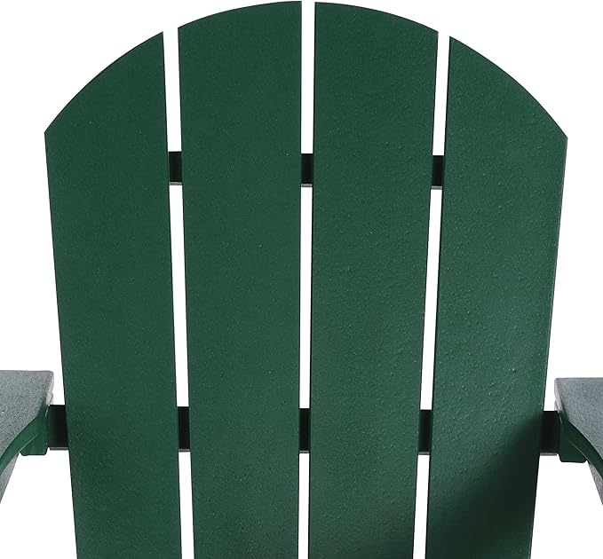 WO WESTIN OUTDOOR HDPE Laguna Outdoor Rocking Poly Adirondack Chair (Set of 2), Dark Green