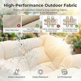 NICESOUL Outdoor Rocking Papasan Chair Set of 2 with Cushions, Comfy Oversized Padded Rockers - Photo 6