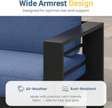 Solaste Aluminum Outdoor Patio Furniture Set, 4 Seats Patio Sectional Sofa with 5" Thick Cushion - Photo 4