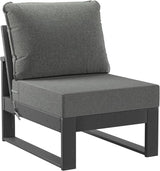 WestinTrends Montara 7-Piece Outdoor Modular L-Shaped Corner Patio Sectional Sofa Set, Gray - Photo 8