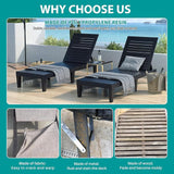 Chaise Lounge Chair Outdoor for Patio, Weather-Resistant Tanning Chair Recliner with Adjustable Backrest - Photo 5