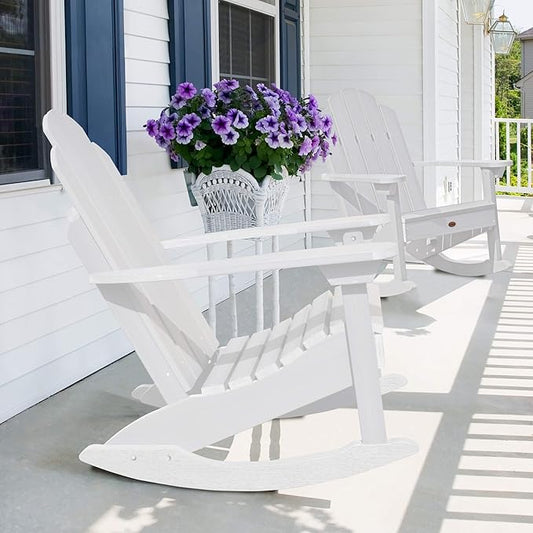 highwood Classic Westport Adirondack Rocking Chair, White