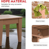 Costaelm Small Outdoor Side Table, Patio End Table Weather Resistant Outdoor Coffee Table - Photo 5