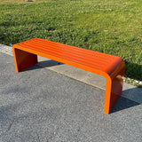 LITFAD Outdoor Indoor Bench Art Deco Alloy Picnic Bench Modern Multicolor Park Bench Waterproof Metal Garden Bench for - Photo 1