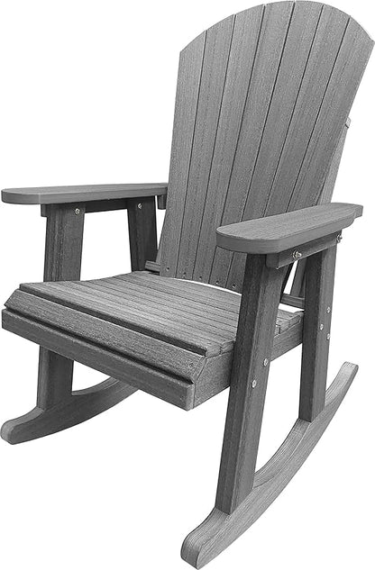 DuraWeather Poly® Adirondack Porch Rocker (Driftwood Grey (Wood Grain))