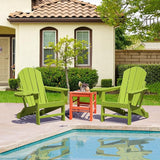 FOOWIN Folding Adirondack Chair Set of 2, HDPE Adirondack Chairs with Cup Holder - Photo 2