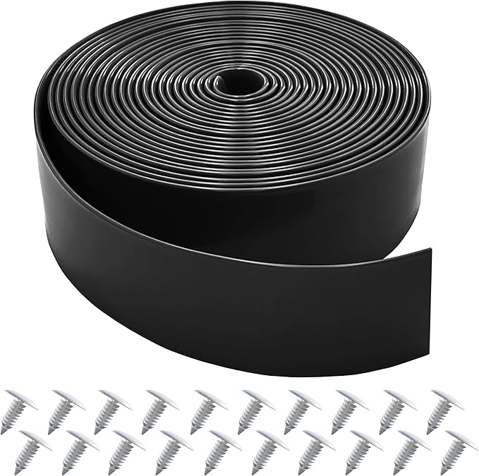 Vinyl Straps for Patio Chair Repair Kit 2'' Wide 20 Ft Long Replacement Straps + 20 Free Rivets for Outdoor Lawn Furniture Chaise Lounge Repair (Black)