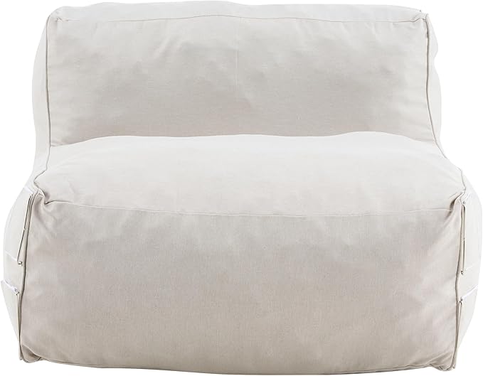 Christopher Knight Home Yanita Comfy Outdoor Bean Bag Chair, All Weather Bean Bag Chairs for Adults and Kids, Indoor/Outdoor Single Sofa, Patio Lounge Chair, Modern Outdoor Lounge Seating, Beige