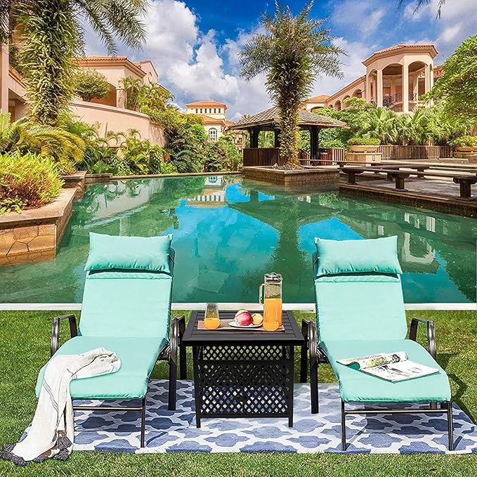 Outdoor Patio Bistro Coffee Table Side Table with 1.57" Umbrella Hole, Small Metal Square, for Garden, Pool, Deck, Black