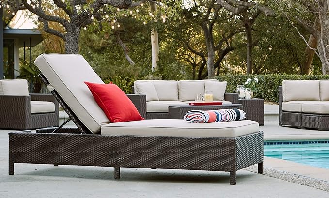 Serta Laguna Brown Resin Wicker Outdoor Patio Furniture Collection, Easy Assembly, Porch or Pool - Photo 3