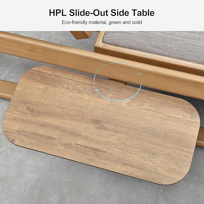 PURPLE LEAF Outdoor Chaise Lounges 3 Pieces Chairs with Cushion Aluminum Pool Side Sun Lounges Adjustable Reclining Patio Set Teak
