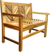 EcoDecors Eleganto 41 inch Outdoor Bench Teak Wood Garden Bench for Patio with Armrests and Backrest for Indoor Use and - Photo 1