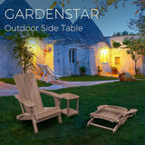 Adirondack Square Outdoor Side Table, 2-Tier Storage Patio Side Table - Photo 2