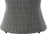 Christopher Knight Home Fenton 17.5" Outdoor Side Table, Round Patio End Table with Wood Top and Wicker Base - Photo 9