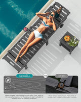 SERWALL Outdoor Chaise Lounge Set of 2 - Photo 9