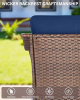10 Piece High Back Outdoor Patio Furniture Set - Patio Conversation Set with Swivel Rocker Outdoor Chairs Set of 4 and - Photo 7