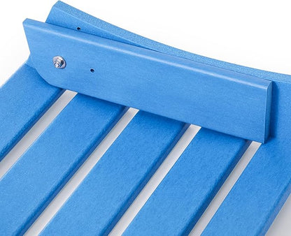 WestinTrends Outdoor Patio Adirondack Ottoman Foot Rest, All Weather Poly Lumber Foot Stool for Adirondack Chair, Widely Used for Outside Porch Pool Lawn Backyard, Pacific Blue
