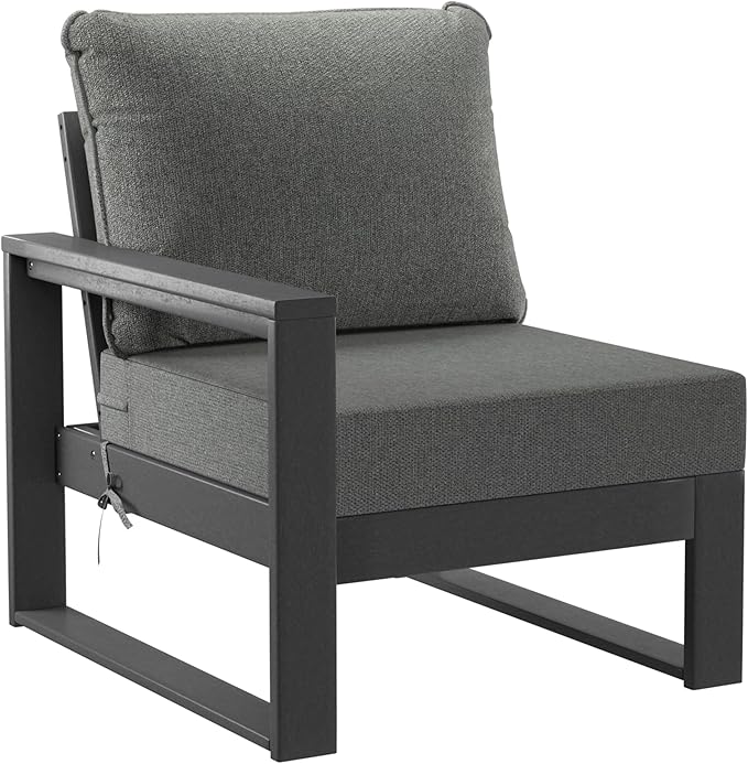 WestinTrends Montara 7-Piece Outdoor Modular L-Shaped Corner Patio Sectional Sofa Set, Gray - Photo 4