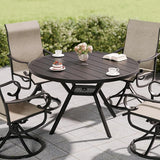 Betterhood 42” Outdoor Patio Table, Metal Patio Dining Table for All Weather, Round Outdoor Coffee Table - Photo 4